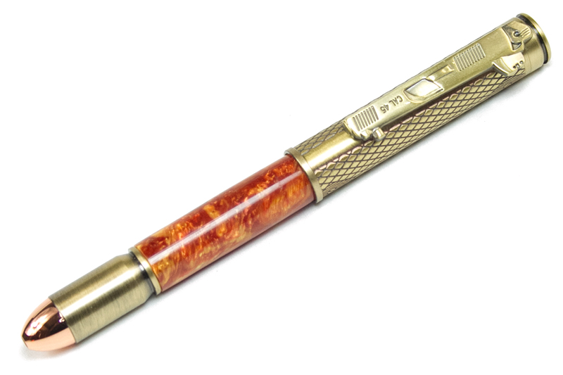 45 Caliber Bullet Antique Brass Pen Kit