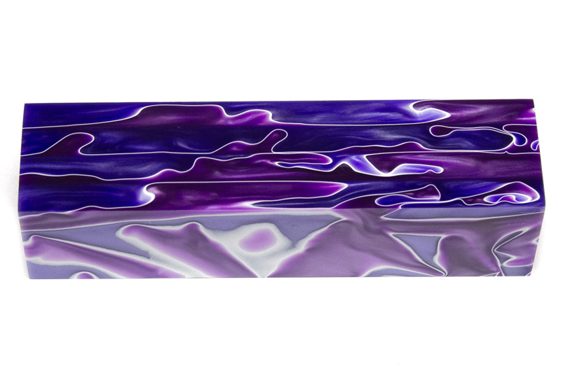 6" Double Call Blank - Blue Purple Swirl