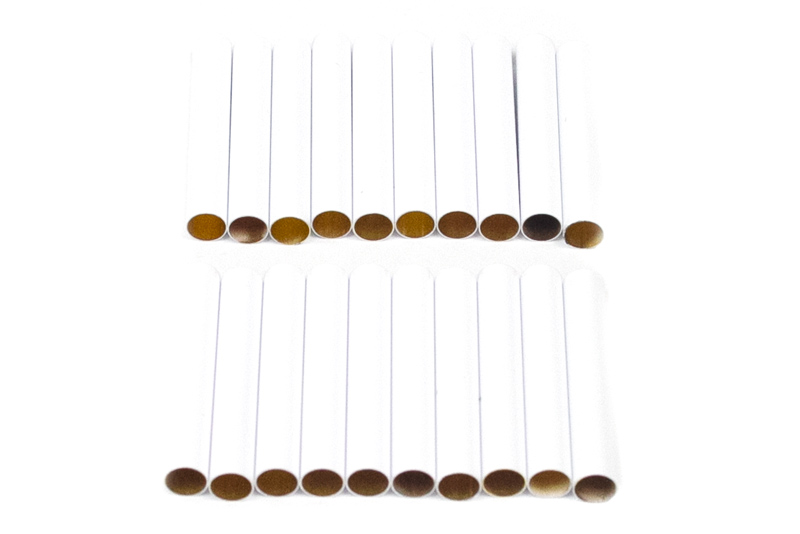 Flat Top Pen|Pencil White Enamel Tubes - Package of 10 sets