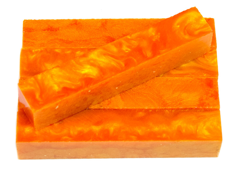 Orange Mango RhinoPlastic Resin Pen Blank