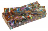 Mosaic Explosion in Silver and Gold Lava Amalgam-Mutt Pen Blank