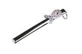 Slim Clip - Breast Cancer Ribbon - Chrome with Pink Crystals