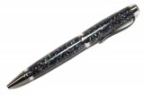 Example of a finished pen with a different glitter blank - finished Magic Wand blank on a cigar pen (blank painted black after drilling)