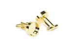 Unfinished gold plated cuff links you will receive
