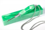 Shown finished on a Satin ChromePSI Necklace Seam Ripper (sold separately). The interior of the blank was painted mint green after drilling.